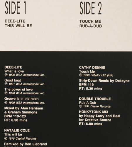 V.A.DMC June 91 - One: Deee-Lite... Duble Trouble, DMC (101/1), UK, 1991 Typ: LP Best.-Nr.: V3380 Preis: 12,50 Euro