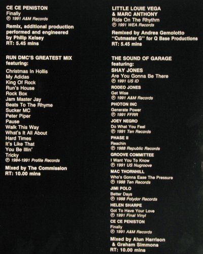 V.A.DMC November 91 - One: CeCePeniston,RunDMC,LittleLouieVega, DMC (DMC 106/1), UK, 1991 Typ: LP Best.-Nr.: V3396 Preis: 12,50 Euro
