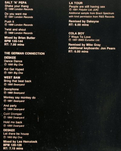V.A.DMC July 91 - One: Salt 'n'Pepa,Deskee,LaTour,ColaBoy, DMC (DMC 102/1), UK, 1991 Typ: LP Best.-Nr.: V3403 Preis: 12,50 Euro