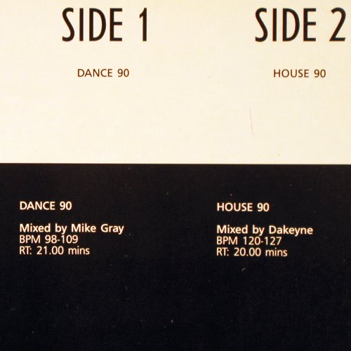 V.A.DMC December 90 - One: Dance 90,mx MikeGrey/House 90, DMC (DMC 95/1), UK, 1990 Typ: LP Best.-Nr.: V3405 Preis: 12,50 Euro