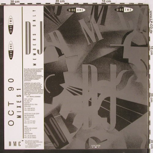 V.A.DMC October 90 Mixes 1: Police, Bleep Free Zone, Elevation, DMC (DMC 93/1), UK, 1990 Typ: LP Best.-Nr.: V3412 Preis: 12,50 Euro
