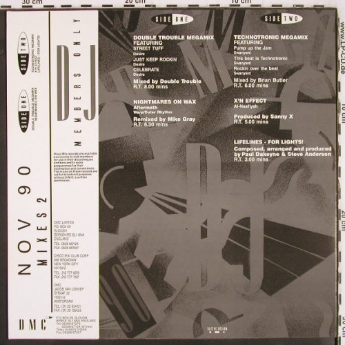 V.A.DMC November 90 Mixes - 2: DoubleTrouble,TechnoTr.,X'n Effect, DMC (DMC 94/2), UK, 1990 Typ: LP Best.-Nr.: V3413 Preis: 12,50 Euro