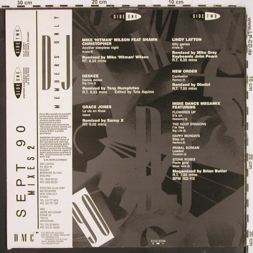 V.A.DMC September 90 - Mixes 2: Mike'Hitman', Deskee,Lindy Layton, DMC (92/2), UK, 1991 Typ: LP Best.-Nr.: V3416 Preis: 12,50 Euro