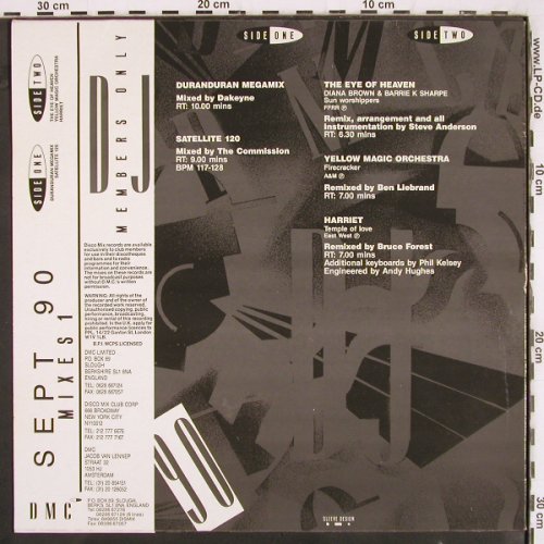 V.A.DMC September 90 - Mixes 1: DuranDuran Mmx, Satelite120,Harriet, DMC (DMC 92/1), UK, 1991 Typ: LP Best.-Nr.: V3418 Preis: 12,50 Euro