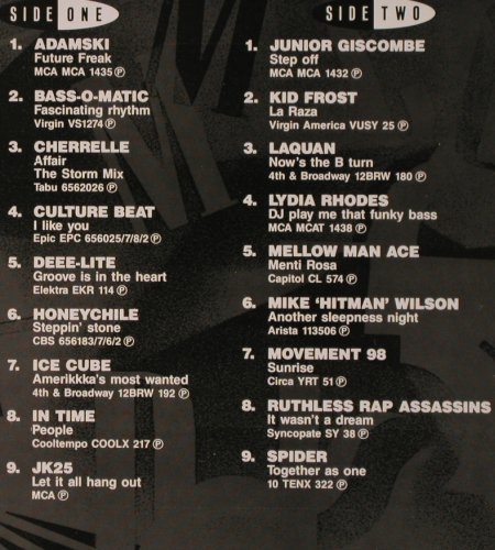 V.A.DMC August 90 - Previews: Adamski, Bass-O-Matic.. Spider, DMC (DMC 91/3), UK, 1990 Typ: LP Best.-Nr.: V3419 Preis: 9,00 Euro