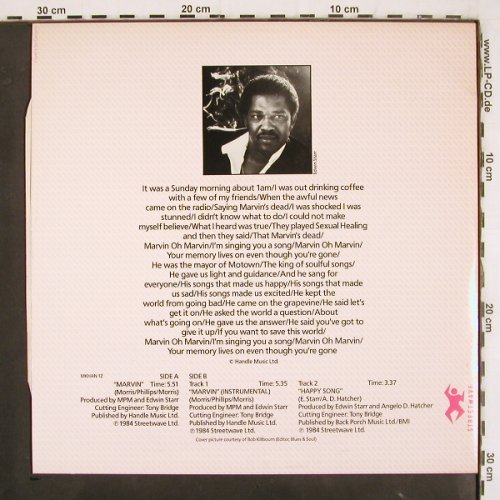 Starr,Edwin: Marvin*2 / Happy Songs, Bellaphon (120 07 091), D, 1984 Typ: 12" Best.-Nr.: V3476 Preis: 4,00 Euro