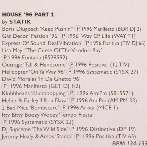 V.A.DMC The Megamixes 167/3/4: Pop'96,Soul Rap R&B...House'96 pt.1, DMC (DMC 167/3/4), UK, 1996 Typ: 2LP Best.-Nr.: V3480 Preis: 12,50 Euro