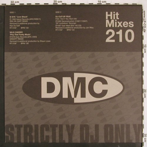 V.A.Hit Mixes 210: B'52's, Wild Cherry, DJ Cut-Up, DMC (DMC 210.3), UK, 2000 Typ: 12" Best.-Nr.: V3512 Preis: 12,50 Euro