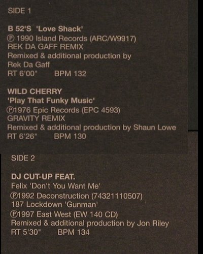 V.A.Hit Mixes 210: B'52's, Wild Cherry, DJ Cut-Up, DMC (DMC 210.3), UK, 2000 Typ: 12" Best.-Nr.: V3512 Preis: 12,50 Euro