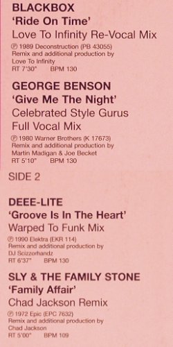 V.A.Hit Mixes 200/3: BlackBox,G.Benson,Deee-Lite,Sly&tFS, DMC (DMC 200/3), UK, m /vg+, 1999 Typ: 12" Best.-Nr.: V3517 Preis: 12,50 Euro