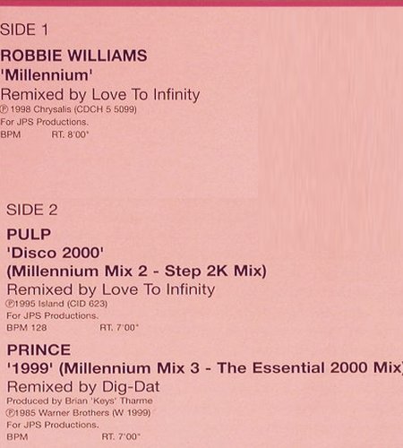 V.A.Hit Mixes 204/3: Robbie Williams, Pulp, Prince, DMC (DMC 204/3), UK, 1999 Typ: 12" Best.-Nr.: V3521 Preis: 12,50 Euro