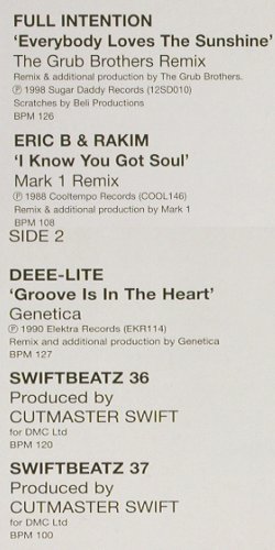 V.A.Phat Beats 199/2: Full Intention,Eric B&Rakim,Deee-L, DMC (DMC 199/2), UK, 1999 Typ: 12" Best.-Nr.: V3531 Preis: 9,00 Euro