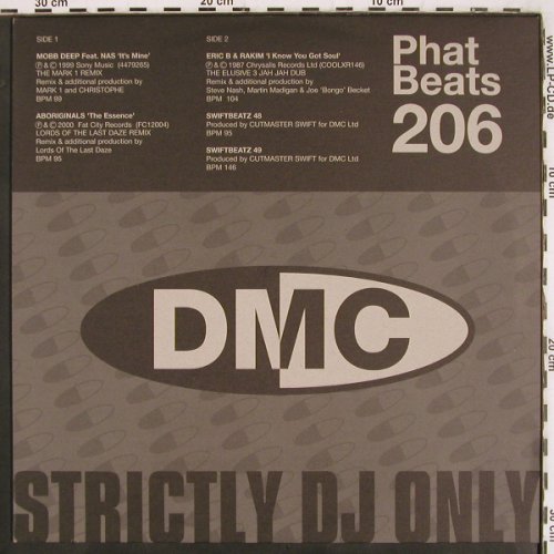 V.A.Phat Beats 206/6: Mobb Deep,Aboriginals,Eric B.Swiftb, DMC (DMC 206.2), UK, 2000 Typ: 12" Best.-Nr.: V3537 Preis: 9,00 Euro