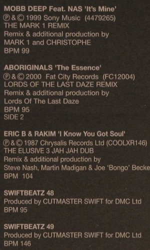 V.A.Phat Beats 206/6: Mobb Deep,Aboriginals,Eric B.Swiftb, DMC (DMC 206.2), UK, 2000 Typ: 12" Best.-Nr.: V3537 Preis: 9,00 Euro