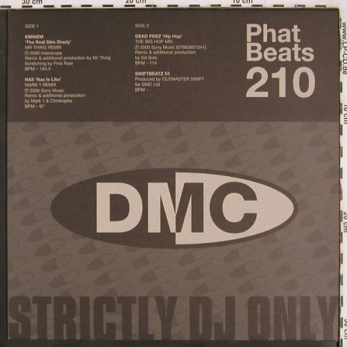 V.A.Phat Beats 210/2: Eminem,Nas,DeadPrez,Swiftbeats, DMC (DMC 210.2), UK, 2000 Typ: 12" Best.-Nr.: V3539 Preis: 9,00 Euro