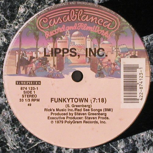 Lipps Inc. / Giorgio Moroder: Funkytown(7:18) / The Chase(13:06), Casablanca (874 123-1), US, Ri, 1990 Typ: 12" Best.-Nr.: V3700 Preis: 12,50 Euro