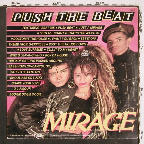 Mirage: Push the Beat, m-/vg+, Beat Box (BB 8173), S, 1981 Typ: 12" Best.-Nr.: V3770 Preis: 4,00 Euro