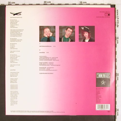 Communards: Don't Leave Me This Way+1, Metronome (886 077-1), D, 1986 Typ: 12" Best.-Nr.: V773 Preis: 4,00 Euro