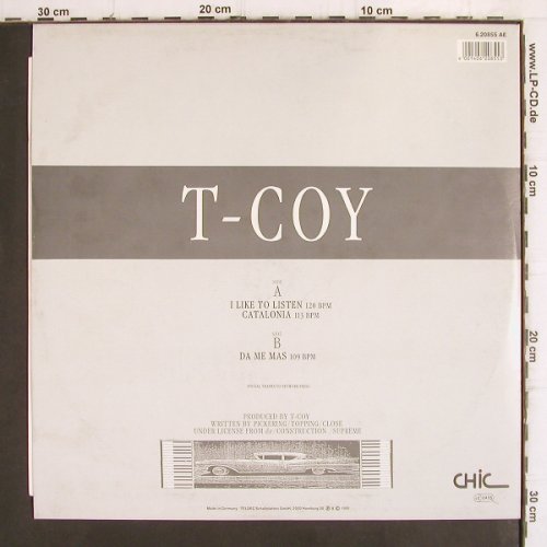 T-Coy: I Like To Listen/Catalonia/Da MeMas, Chic(6.20855 AE), D, 1988 - 12inch - V821 - 3,00 Euro