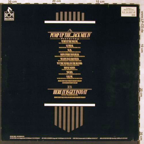 Mirage: Pump Up The...Jack Mix IV+1, BCM(B.C.24-2057-40), D,Bonus12",  - 12"*2 - V852 - 6,00 Euro