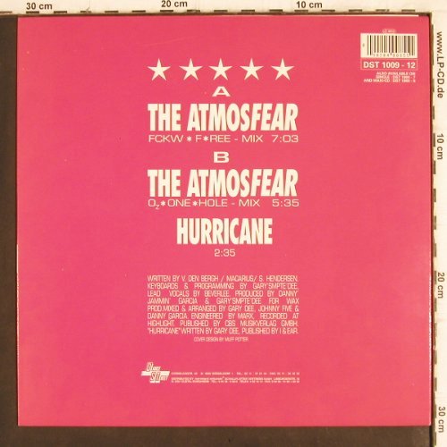 Cozmozone  introd.Beverlee: The Atmosfear*2 / Hurricane, Dance Street (DST 1009-12), D, 1990 Typ: 12" Best.-Nr.: V854 Preis: 4,00 Euro