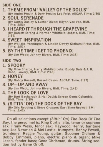 King Curtis: Sweet Soul, Atco (SD 33-247), D, 1968 Typ: LP Best.-Nr.: V884 Preis: 20,00 Euro