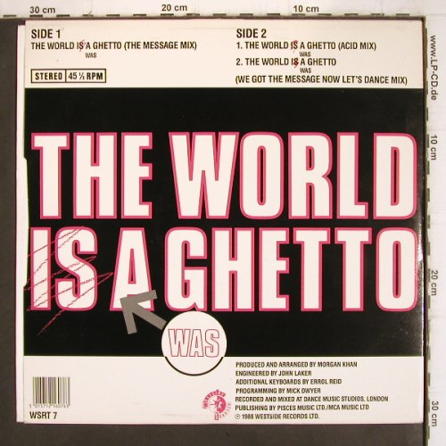 Khan,Morgan  f.Jeffrey Guishard: The world is a Ghetto *3, Westside Rec.(WSRT 7), UK, 1988 - 12inch - V986 - 3,00 Euro