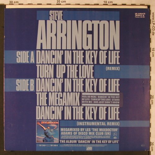 Arrington,Steve: Dancin' In The Key Of Life, mega mx, Atlantic(786 864-0), D, 1985 - 12inch - X2271 - 4,00 Euro