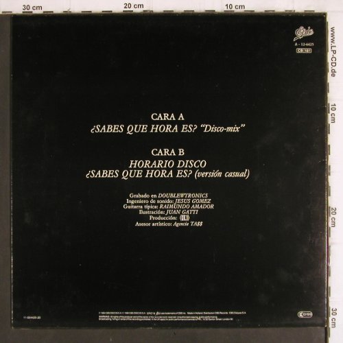 Latino,Vicio: Sabes Que Hora es?(disco/casual), Epic(A-12-4425), NL, 1984 - 12inch - X2318 - 4,00 Euro