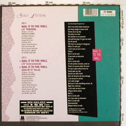 Lattisaw,Stacy: Nail it to the Wall *3, Motown (ZT 40886), D, 1986 Typ: 12" Best.-Nr.: X2617 Preis: 2,00 Euro