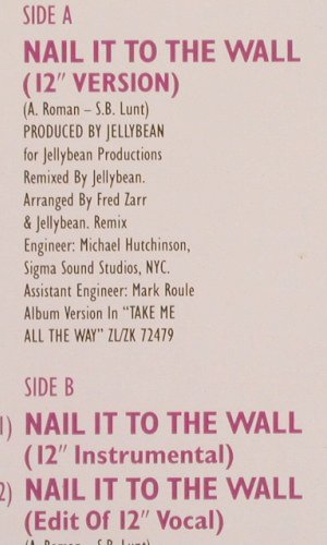Lattisaw,Stacy: Nail it to the Wall *3, Motown (ZT 40886), D, 1986 Typ: 12" Best.-Nr.: X2617 Preis: 2,00 Euro