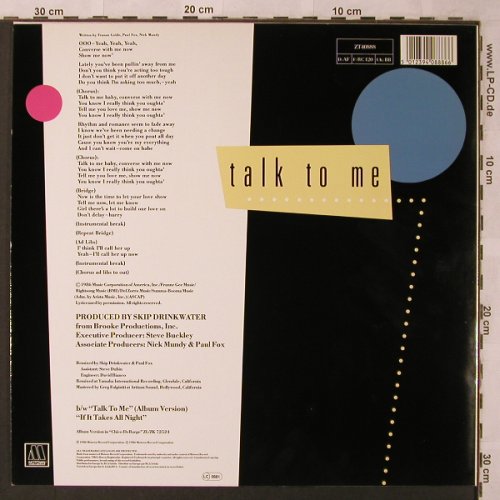 De Barge,Chico: Talk to me *2+1, Motown(ZT 40888), D, 1986 - 12inch - X2621 - 3,00 Euro