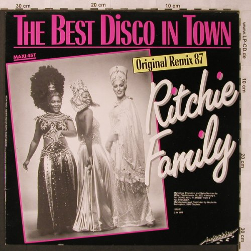 Ritchie Family: The Best Disco in Town,rmx 87 +1, Injection(234.808), D, 1987 - 12inch - X2626 - 4,00 Euro