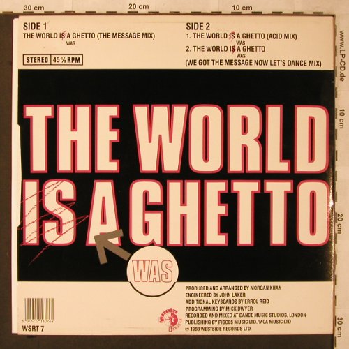 Khan,Morgan  f.Jeffrey Guishard: The world is a Ghetto *3, Westside(WSRT 7), UK, 1988 - 12inch - X2655 - 3,00 Euro