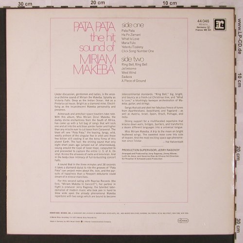 Makeba,Miriam: Pata Pata, Reprise(44 046), D, 1972 - LP - X2775 - 6,00 Euro
