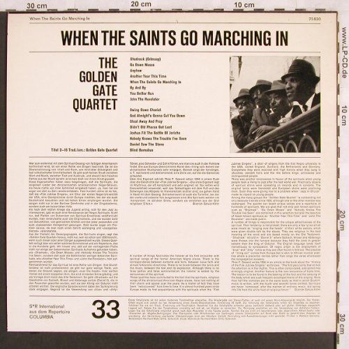 Golden Gate Quartet: When the Saints go Marching in, S*R (1.1vg+/m-)(75 830), D,  - LP - X3108 - 5,00 Euro