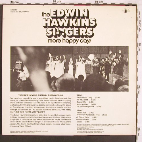 Hawkins Singers,Edwin: More Happy Days, vg+/m-, Buddah(2318 012), D, 1970 - LP - X3740 - 5,50 Euro