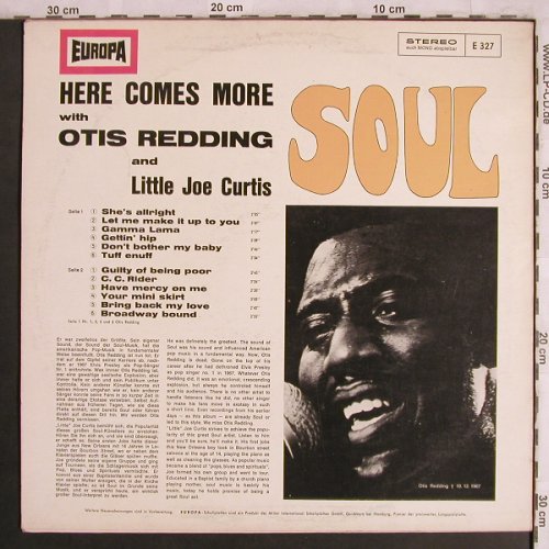 V.A.Here Comes More Soul: with Otis Redding &LittleJoeCurtis, Europa(E 327), D,  - LP - X4057 - 5,50 Euro