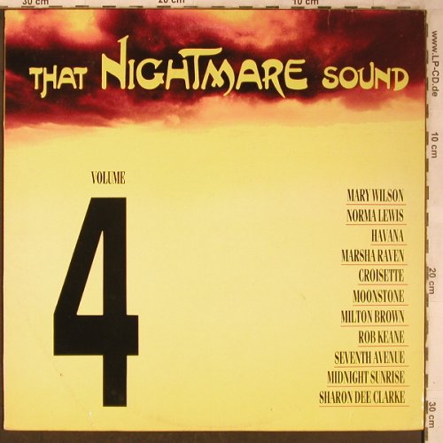 V.A.That Nightmare Sound Vol.4: Mary Wilson...Rob Keane, Nightmare (MARELP 4), UK, 1988 Typ: LP Best.-Nr.: X5062 Preis: 5,00 Euro