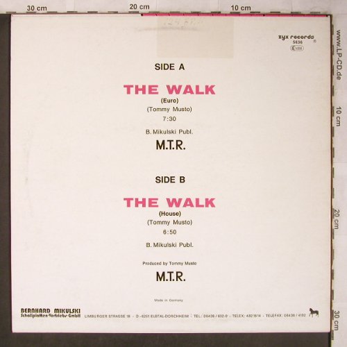 M.T.R.: The Walk*2, ZYX(5636), D, 1987 - 12inch - X5240 - 3,00 Euro