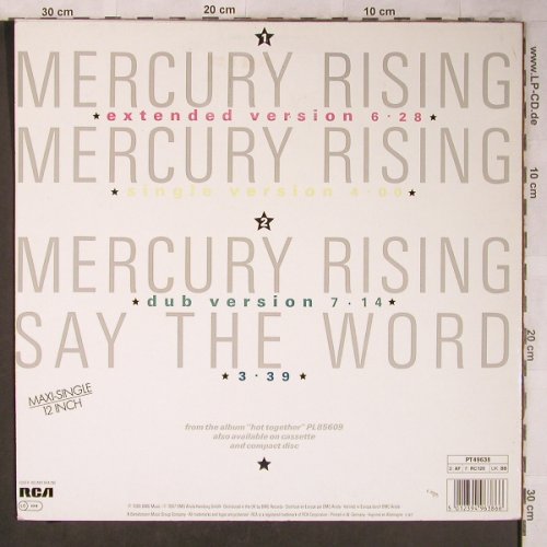 Pointer Sisters: Mercury Rising*3+1, RCA(PT 49638), D, 1986 - 12inch - X5246 - 3,00 Euro