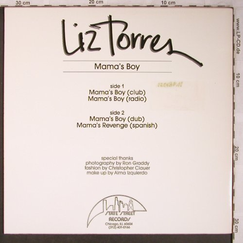 Torres,Liz: Mama's Boy*3+1, 33rpm, State Street Records (S.S.R. 1006), US, 1987 Typ: 12" Best.-Nr.: X5280 Preis: 3,00 Euro