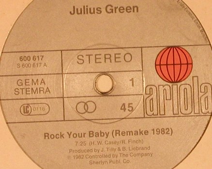Green,Julius: Rock Your Baby, FLC, vg+/m-, Ariola(600 617), D, 1982 - 12inch - X5484 - 4,00 Euro