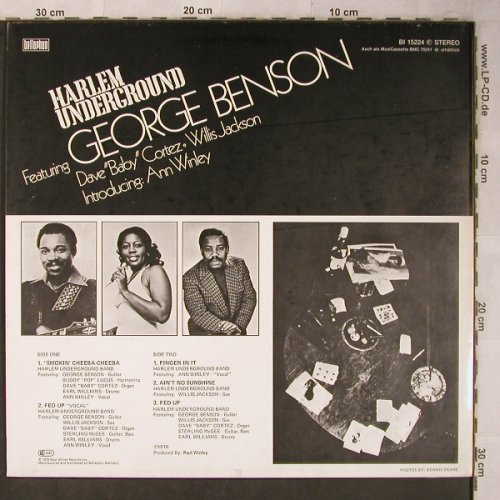 Harlem Underground Band: Same, feat. George Benson, Bellaphon(BI 15224), D, 1976 - LP - X5571 - 32,50 Euro