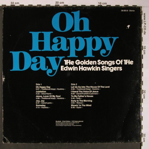 Hawkins Singers,Edwin: Oh Happy Day, Club Edition, m-/vg+, Buddah(38 805 8), D, 1969 - LP - X5976 - 6,00 Euro