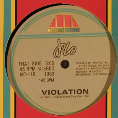 Jolo: Violation / On Hold,Hülle ~~~, Megatone Records (MT-118), D, 1983 Typ: 12" Best.-Nr.: X6398 Preis: 4,00 Euro