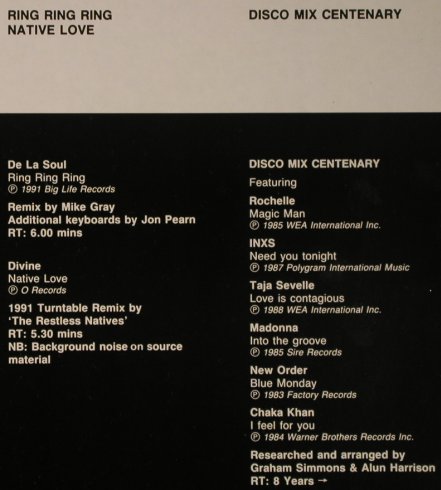 V.A.DMC May 91 - Three: De La Soul,Devine,DiscoMxCentenary, DMC (100/3), UK, 1991 Typ: LP Best.-Nr.: X6524 Preis: 12,50 Euro