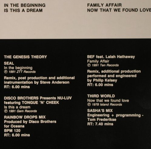 V.A.DMC August 91 - Two: Seal,Disco Brothers,BEF,Third World, DMC (103/2), UK, 1991 Typ: LP Best.-Nr.: X6540 Preis: 12,50 Euro