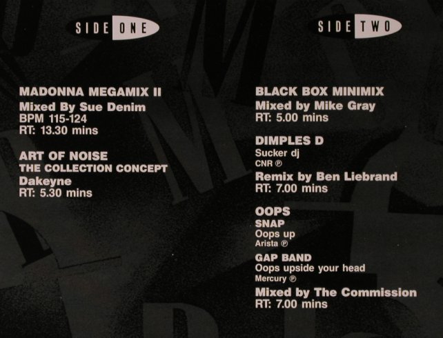 V.A.DMC July 90 - Mixes 2: MadonnaMmx,ArtOnoise,Gap Band, DMC (90/2), UK, 1990 Typ: LP Best.-Nr.: X6562 Preis: 12,50 Euro