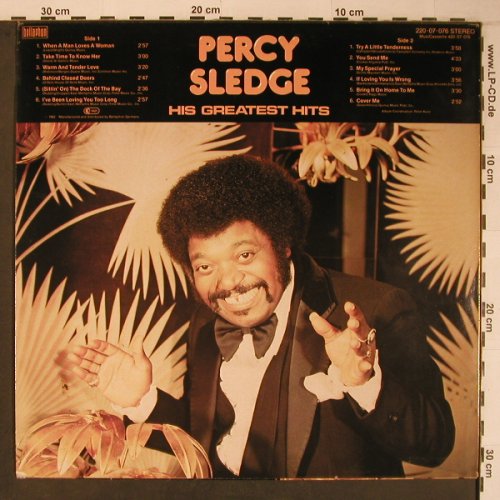 Sledge,Percy: His Greatest Hits, Bellaphon(220 07 076), D, 1982 - LP - X6621 - 9,00 Euro